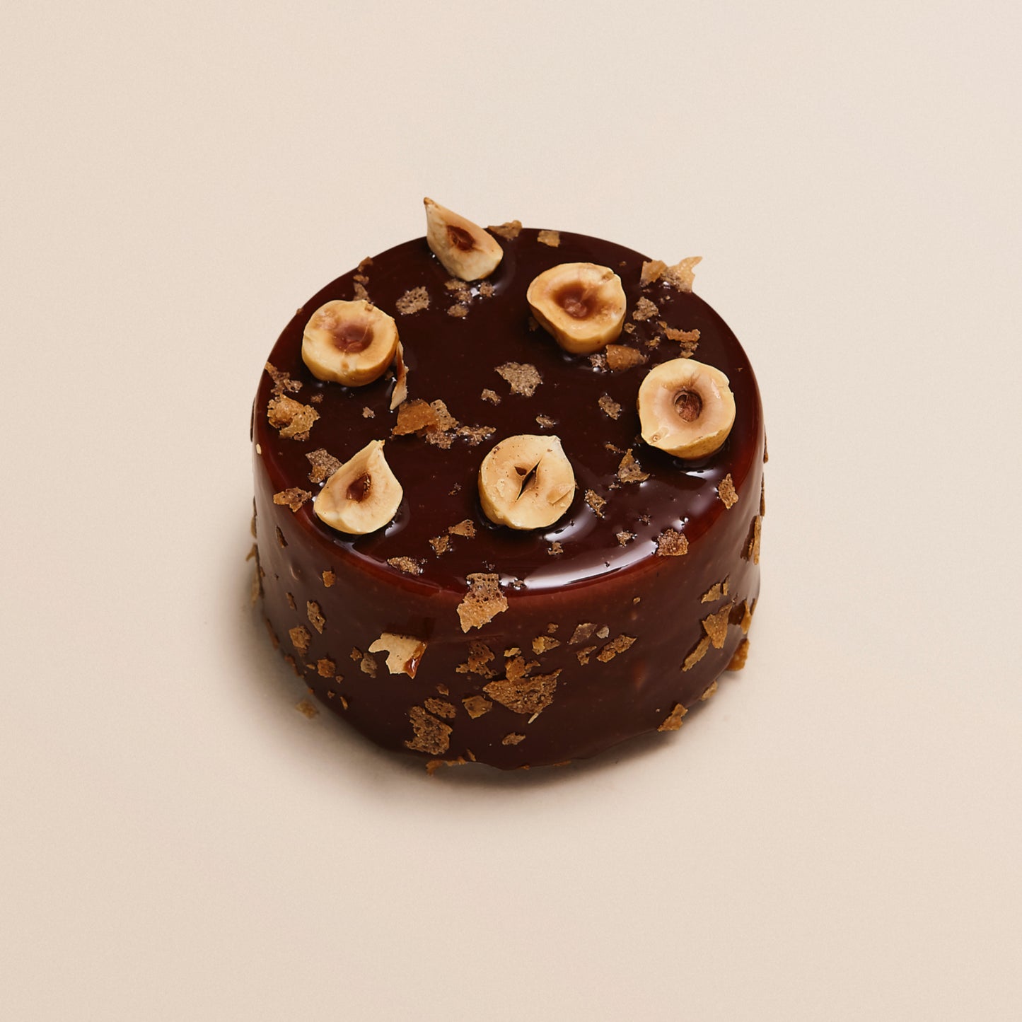Entremet chocolat, praliné & vanille