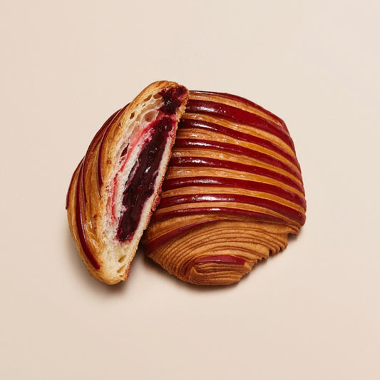 Pain feuilleté framboise et cassis